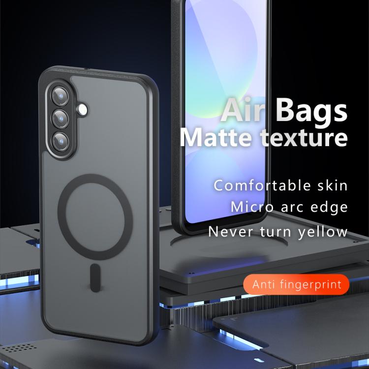 For Samsung Galaxy A17 5G Armor MagSafe PC Hybrid TPU Phone Case - Frosted Black