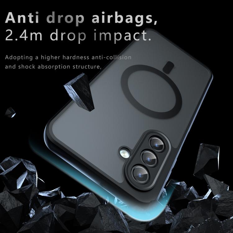 For Samsung Galaxy A17 5G Armor MagSafe PC Hybrid TPU Phone Case - Frosted Black