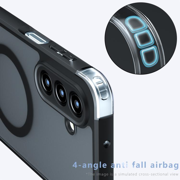 For Samsung Galaxy A17 5G Armor MagSafe PC Hybrid TPU Phone Case - Frosted Black