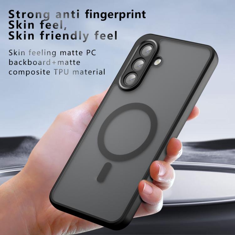 For Samsung Galaxy A17 5G Armor MagSafe PC Hybrid TPU Phone Case - Frosted Black