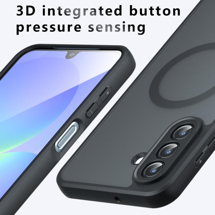 For Samsung Galaxy A17 5G Armor MagSafe PC Hybrid TPU Phone Case - Frosted Black