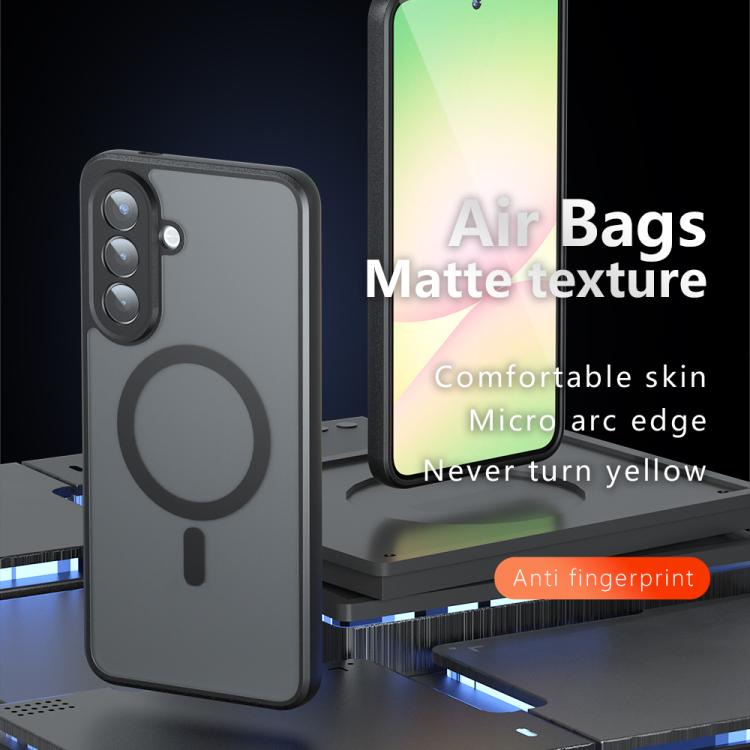 For Samsung Galaxy A57 5G Armor MagSafe PC Hybrid TPU Phone Case - Frosted Black