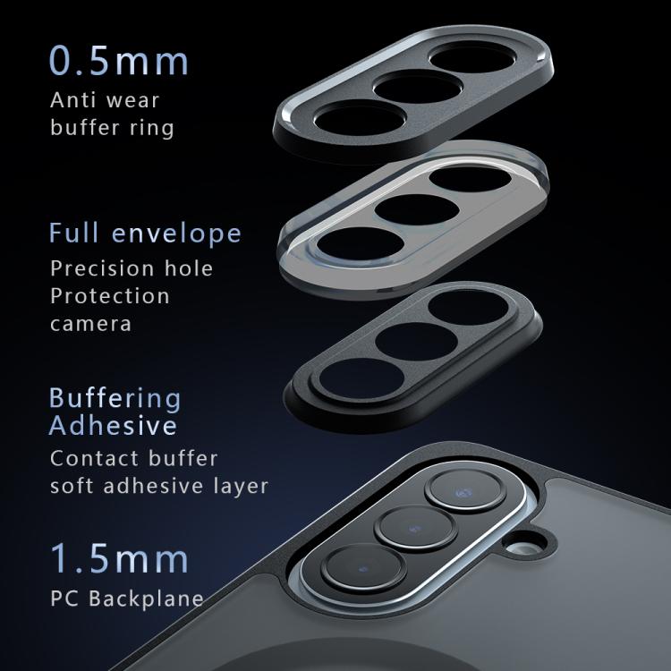 For Samsung Galaxy A57 5G Armor MagSafe PC Hybrid TPU Phone Case - Frosted Black