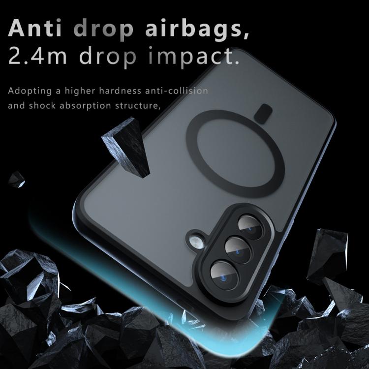 For Samsung Galaxy A57 5G Armor MagSafe PC Hybrid TPU Phone Case - Frosted Black