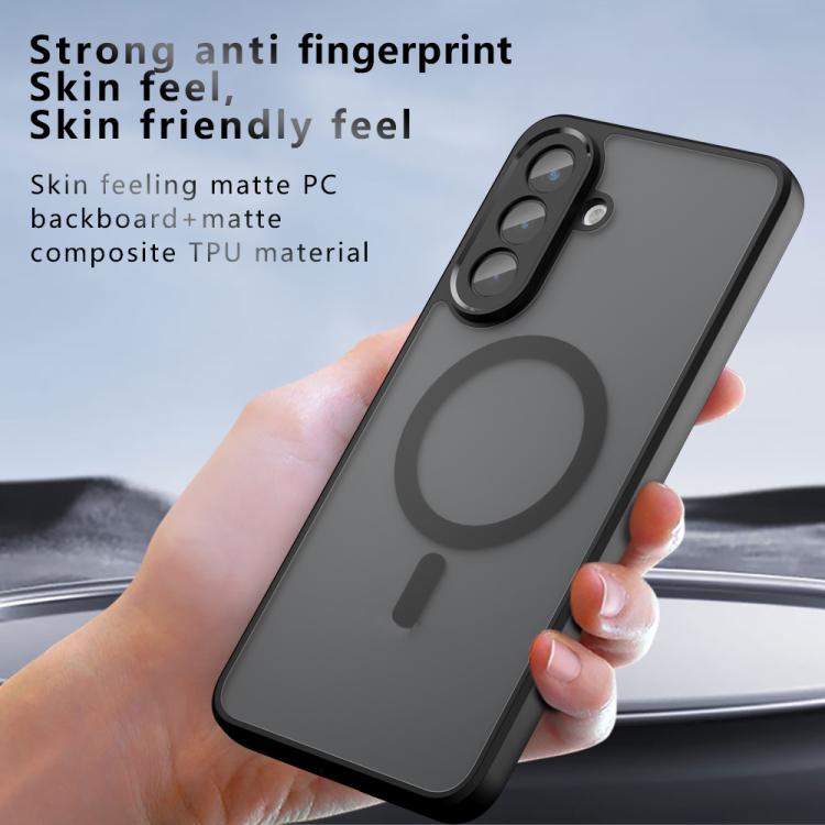 For Samsung Galaxy A57 5G Armor MagSafe PC Hybrid TPU Phone Case - Frosted Black