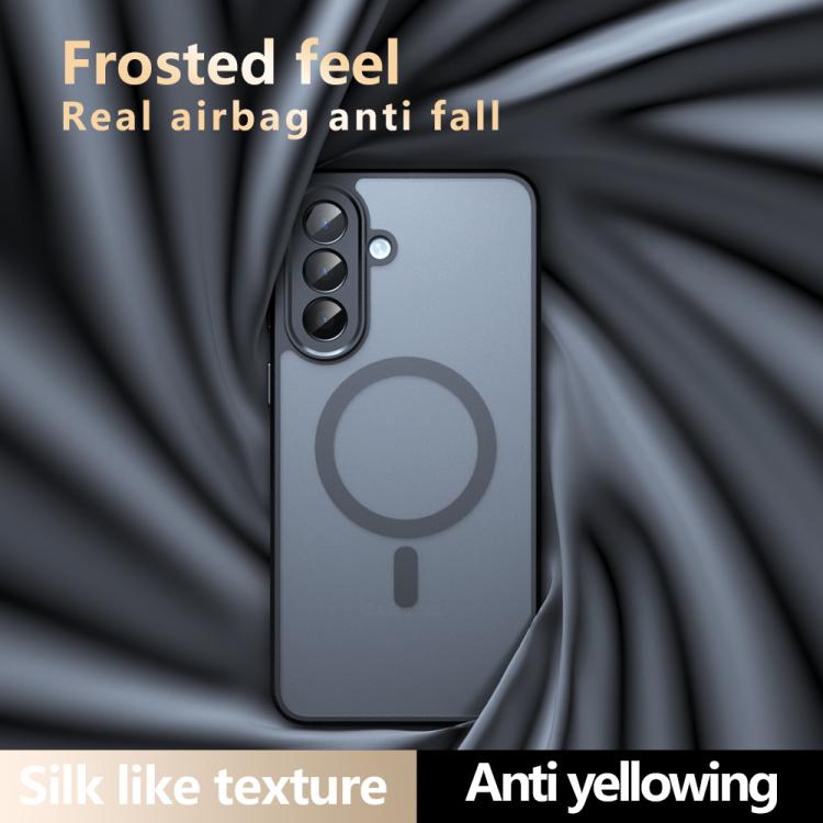 For Samsung Galaxy A57 5G Armor MagSafe PC Hybrid TPU Phone Case - Frosted Black
