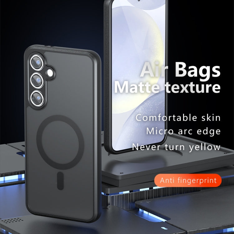For Samsung Galaxy S24 FE 5G Armor MagSafe PC Hybrid TPU Phone Case - Frosted Black