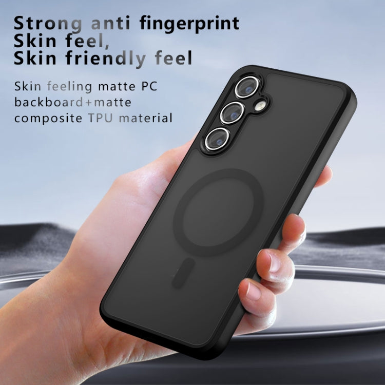For Samsung Galaxy S24 FE 5G Armor MagSafe PC Hybrid TPU Phone Case - Frosted Black