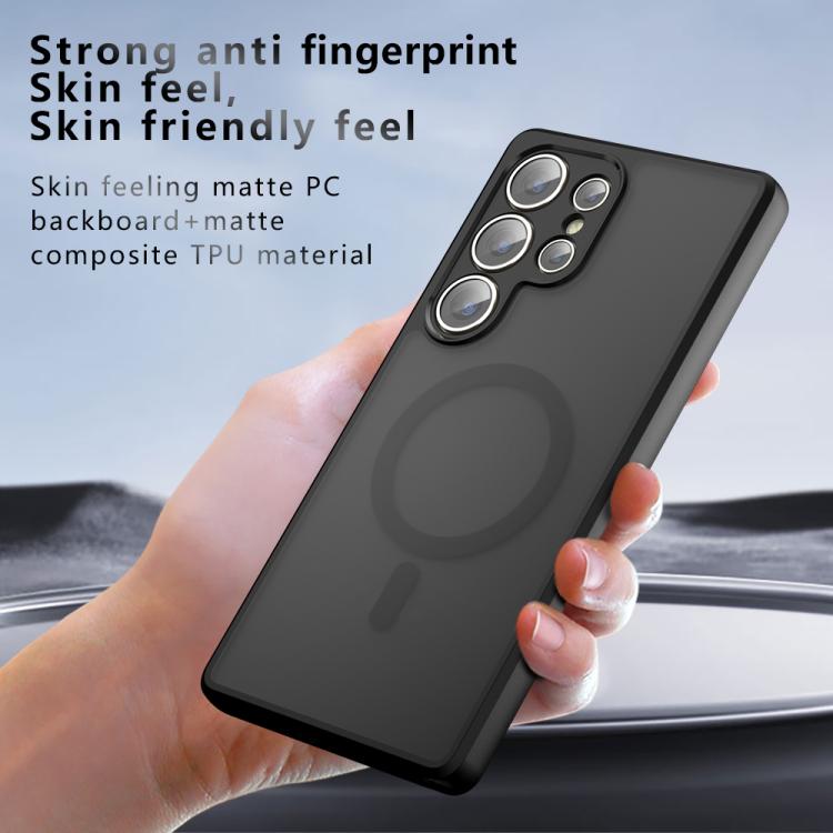 For Samsung Galaxy S25 Ultra 5G Armor MagSafe PC Hybrid TPU Phone Case - Frosted Black