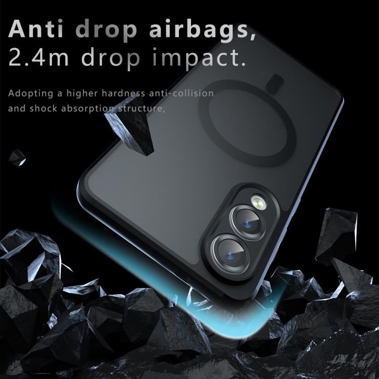 For Samsung Galaxy S25 Edge 5G Armor MagSafe PC Hybrid TPU Phone Case - Frosted Black