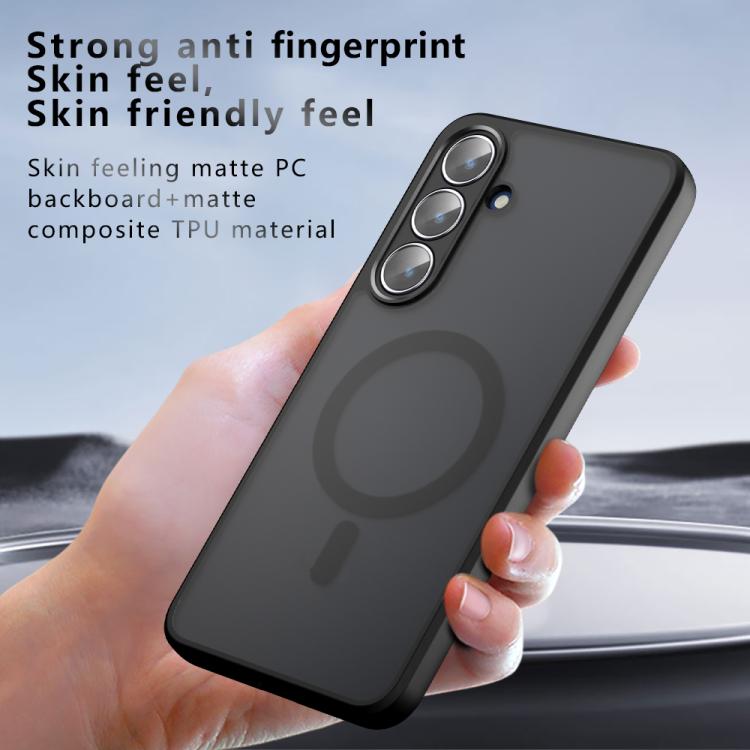 For Samsung Galaxy S25 FE 5G Armor MagSafe PC Hybrid TPU Phone Case - Frosted Black