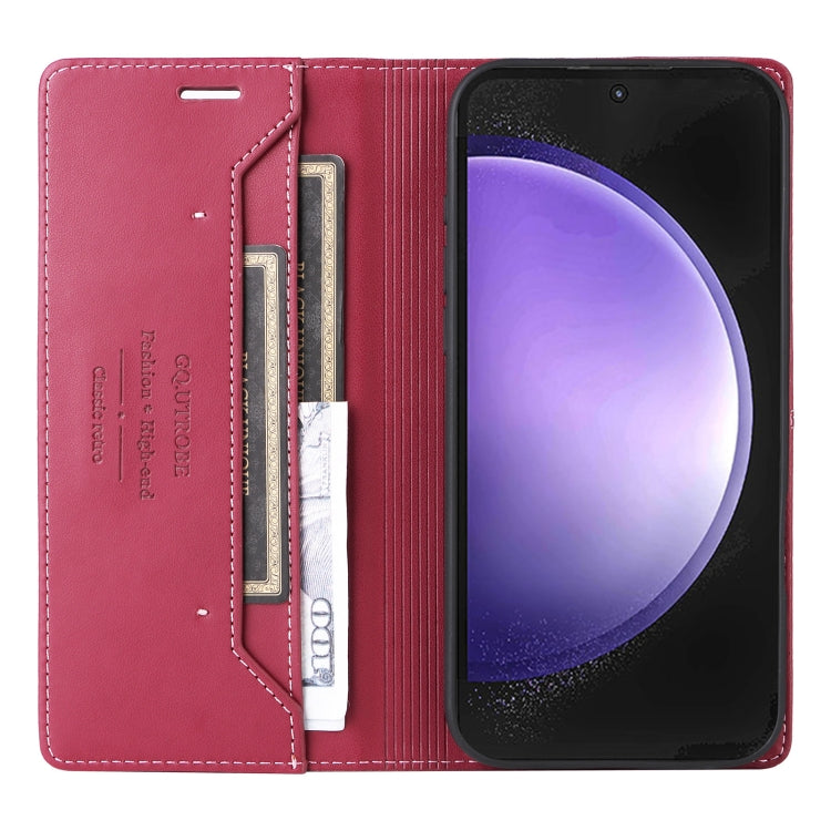 For Samsung Galaxy A34 GQUTROBE G01 RFID Anti-theft Leather Phone Case