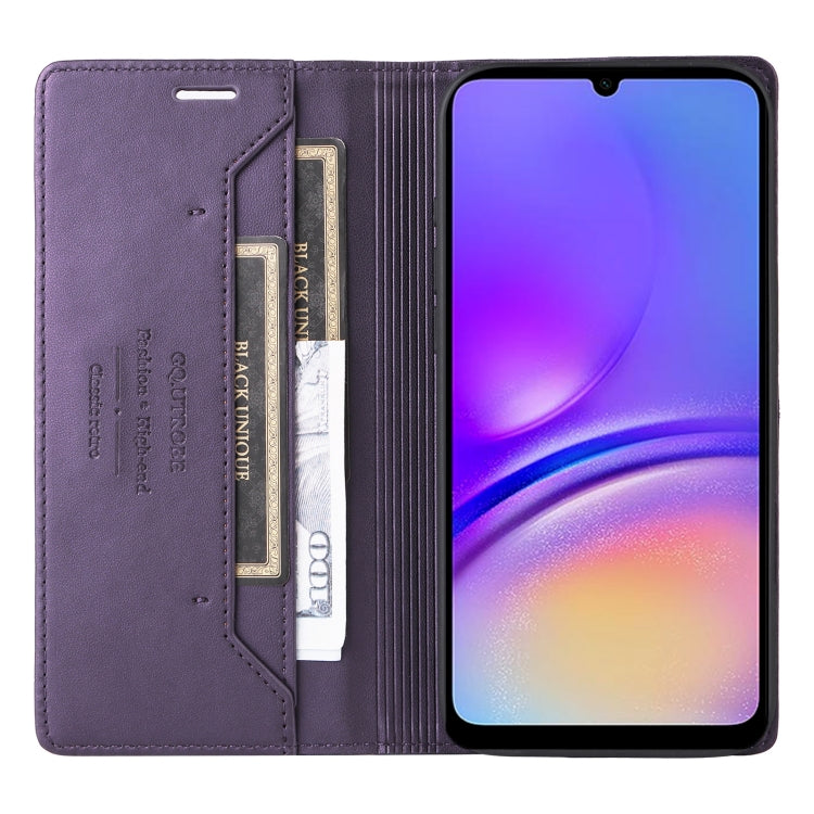 For Samsung Galaxy A05 GQUTROBE G01 RFID Anti-theft Leather Phone Case