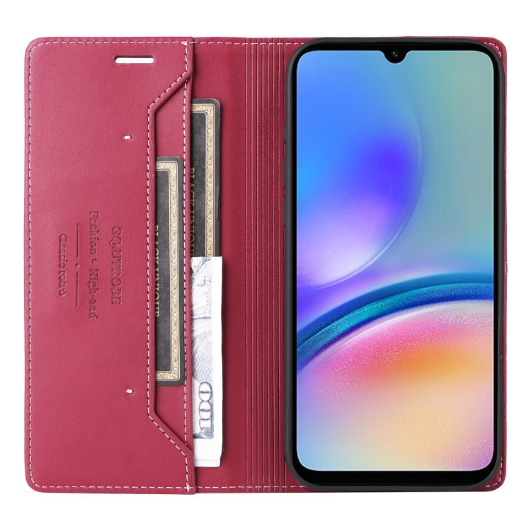 For Samsung Galaxy A05s GQUTROBE G01 RFID Anti-theft Leather Phone Case