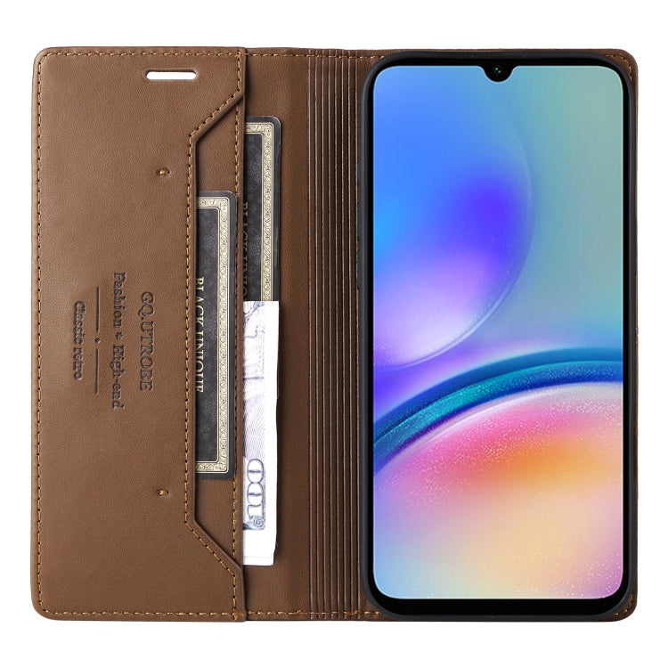 For Samsung Galaxy A05s GQUTROBE G01 RFID Anti-theft Leather Phone Case