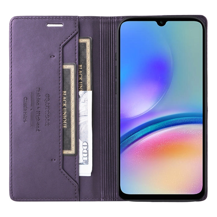 For Samsung Galaxy A05s GQUTROBE G01 RFID Anti-theft Leather Phone Case