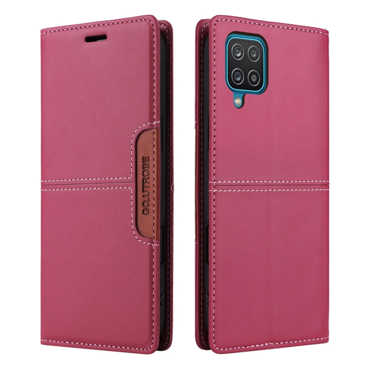 For Samsung Galaxy A12 / M12 GQUTROBE G01 RFID Anti-theft Leather Phone Case