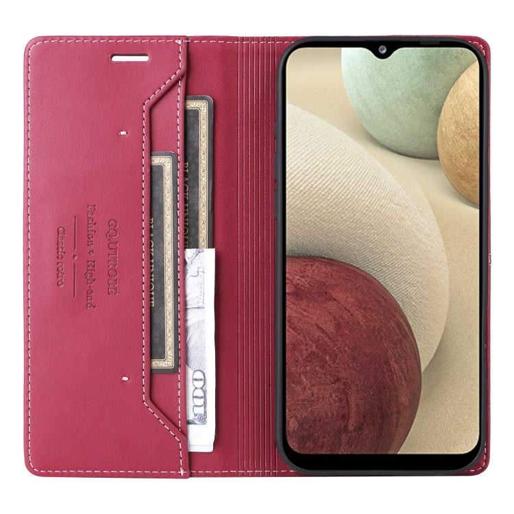 For Samsung Galaxy A12 / M12 GQUTROBE G01 RFID Anti-theft Leather Phone Case