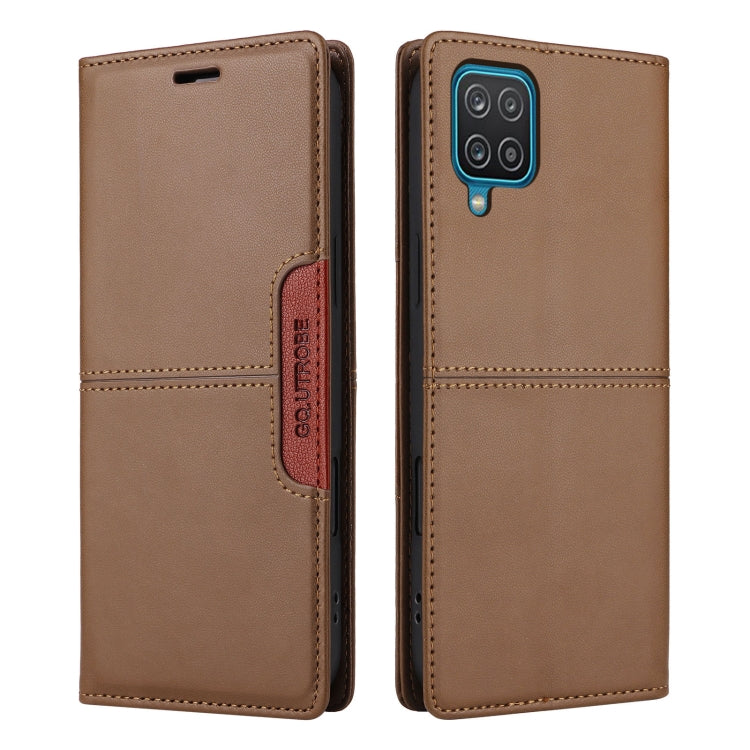 For Samsung Galaxy A12 / M12 GQUTROBE G01 RFID Anti-theft Leather Phone Case