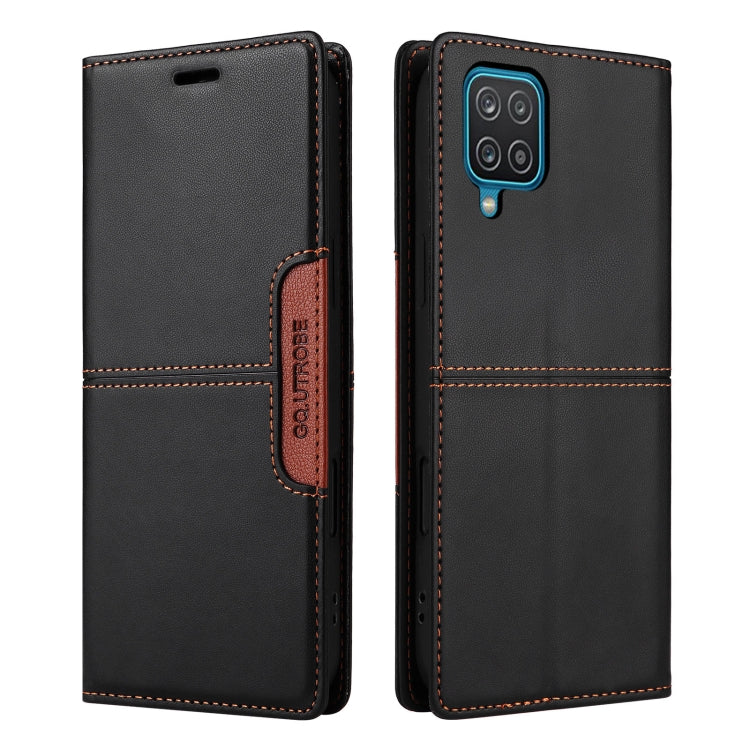 For Samsung Galaxy A12 / M12 GQUTROBE G01 RFID Anti-theft Leather Phone Case