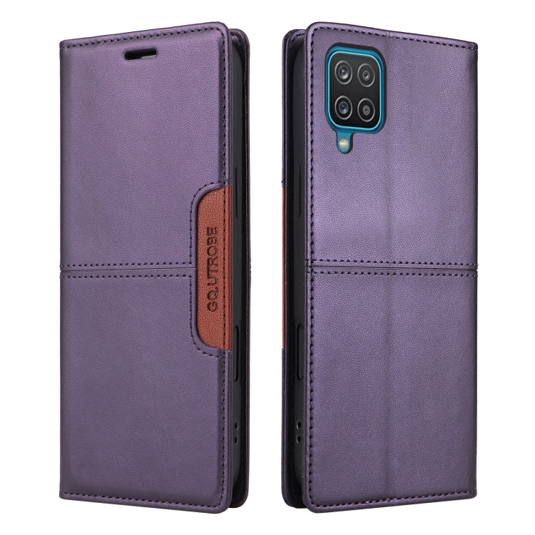 For Samsung Galaxy A12 / M12 GQUTROBE G01 RFID Anti-theft Leather Phone Case