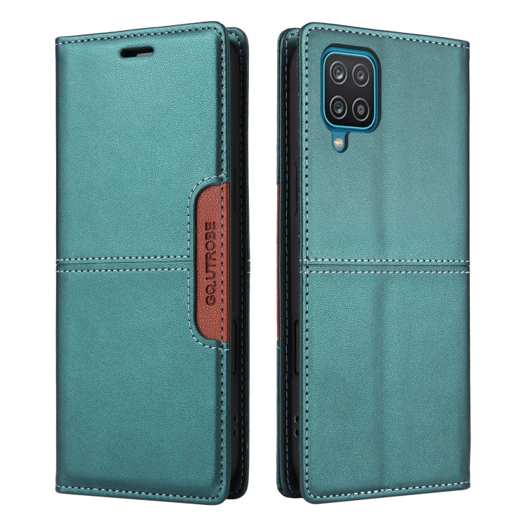 For Samsung Galaxy A12 / M12 GQUTROBE G01 RFID Anti-theft Leather Phone Case
