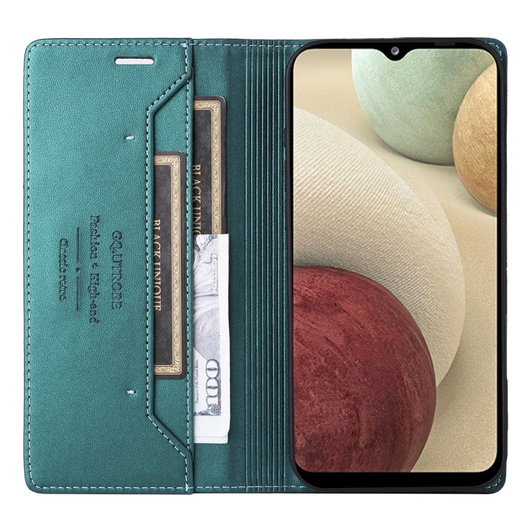 For Samsung Galaxy A12 / M12 GQUTROBE G01 RFID Anti-theft Leather Phone Case