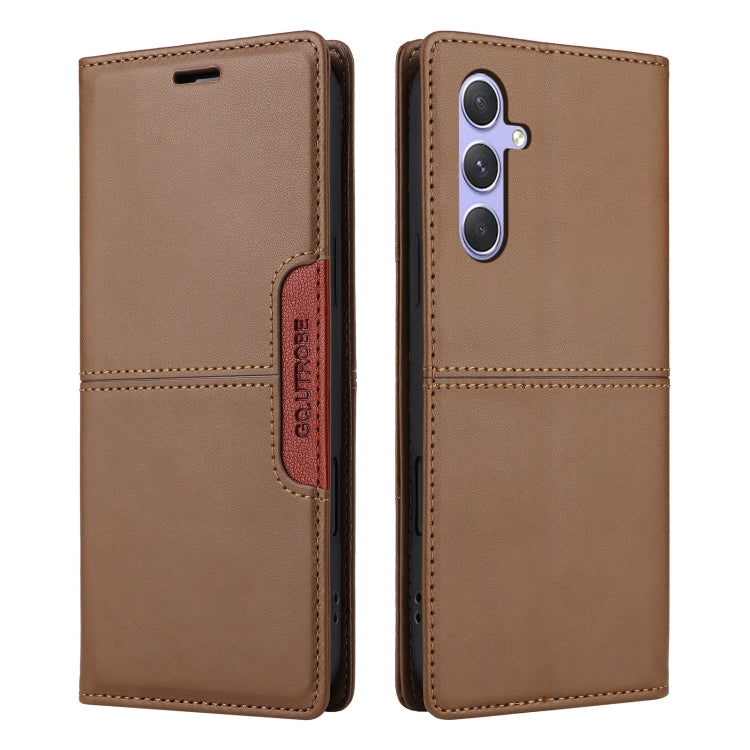 For Samsung Galaxy A14 5G GQUTROBE G01 RFID Anti-theft Leather Phone Case