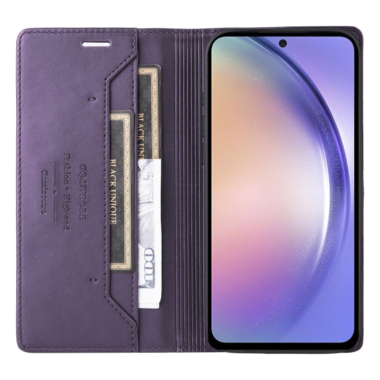 For Samsung Galaxy A14 5G GQUTROBE G01 RFID Anti-theft Leather Phone Case