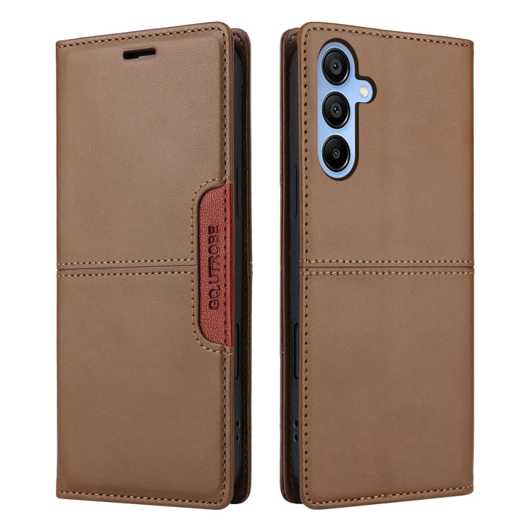 For Samsung Galaxy A15 5G GQUTROBE G01 RFID Anti-theft Leather Phone Case