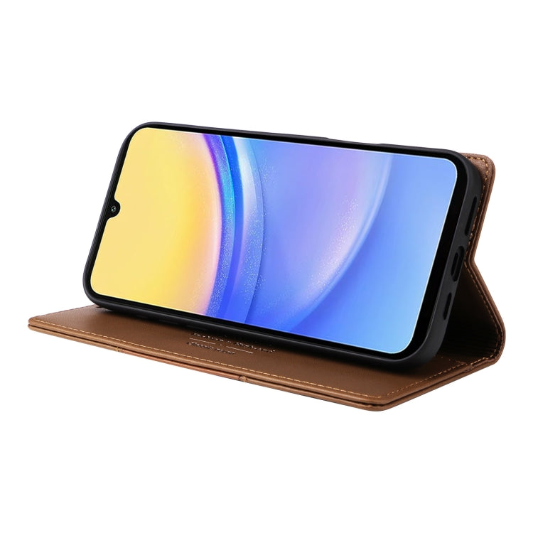 For Samsung Galaxy A15 5G GQUTROBE G01 RFID Anti-theft Leather Phone Case