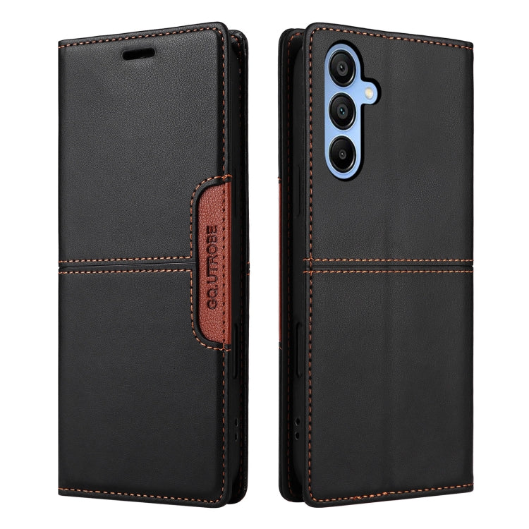 For Samsung Galaxy A15 5G GQUTROBE G01 RFID Anti-theft Leather Phone Case
