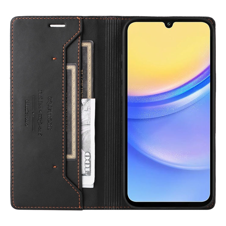 For Samsung Galaxy A15 5G GQUTROBE G01 RFID Anti-theft Leather Phone Case