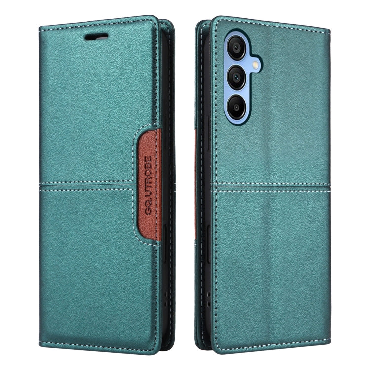 For Samsung Galaxy A15 5G GQUTROBE G01 RFID Anti-theft Leather Phone Case