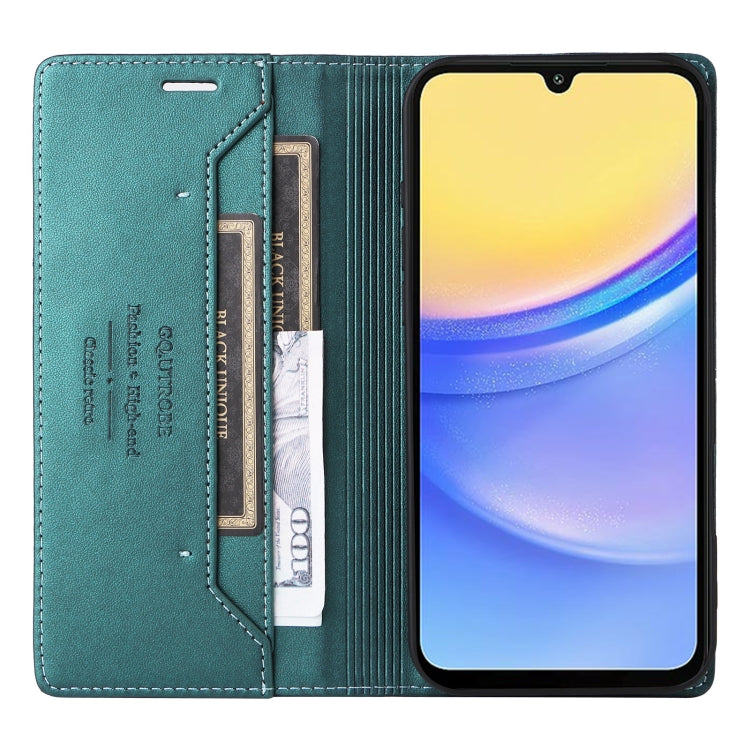 For Samsung Galaxy A15 5G GQUTROBE G01 RFID Anti-theft Leather Phone Case
