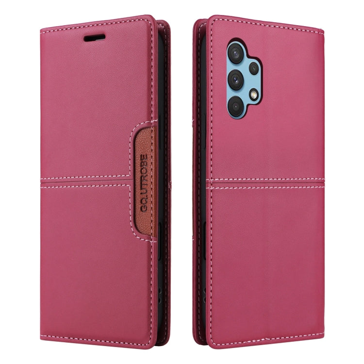 For Samsung Galaxy A32 4G GQUTROBE G01 RFID Anti-theft Leather Phone Case