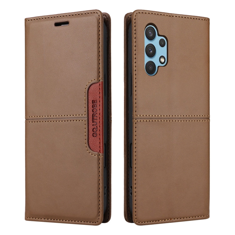 For Samsung Galaxy A32 4G GQUTROBE G01 RFID Anti-theft Leather Phone Case
