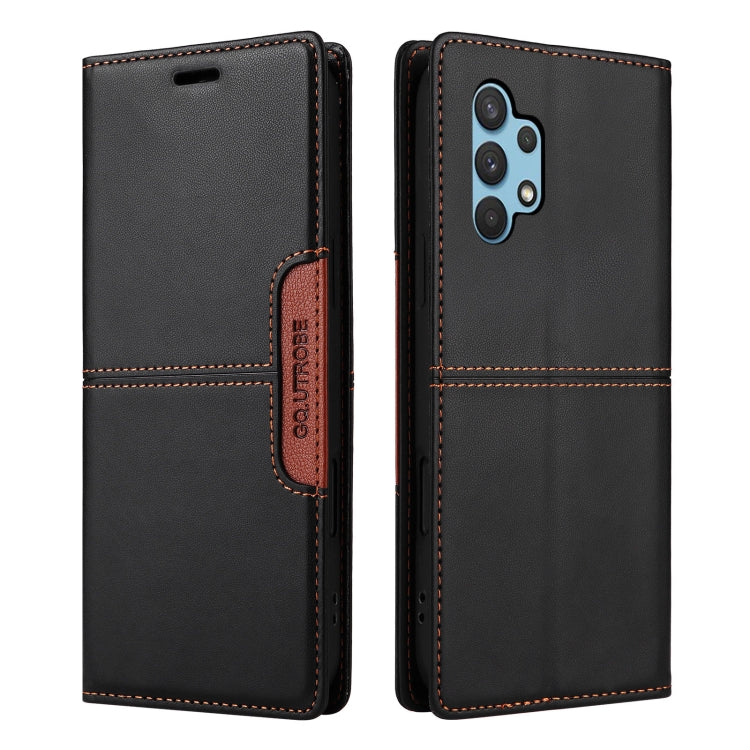 For Samsung Galaxy A32 4G GQUTROBE G01 RFID Anti-theft Leather Phone Case