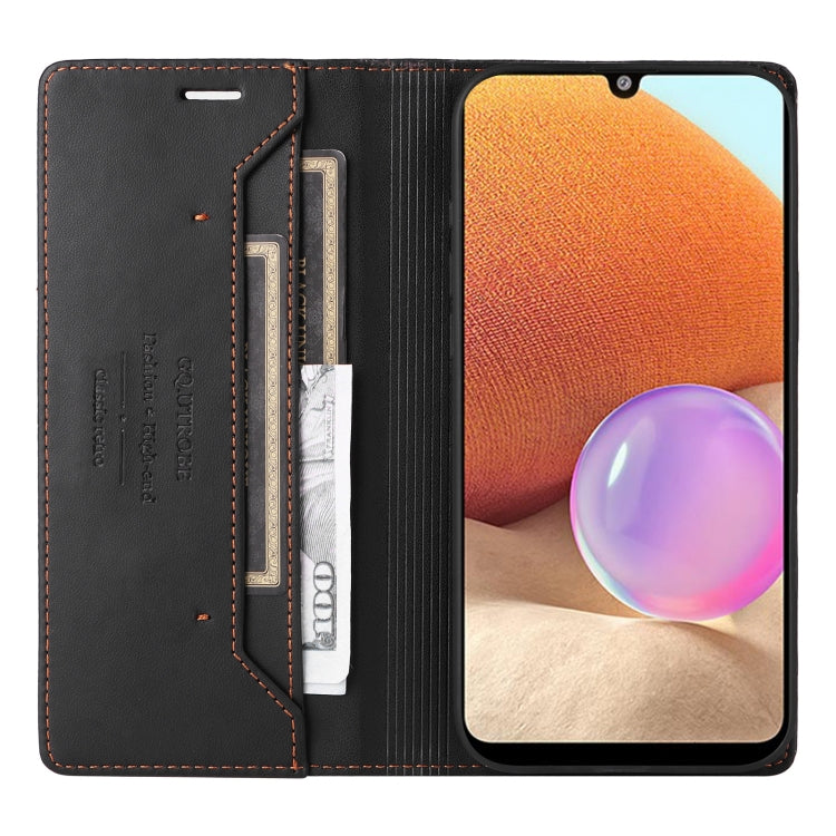 For Samsung Galaxy A32 4G GQUTROBE G01 RFID Anti-theft Leather Phone Case