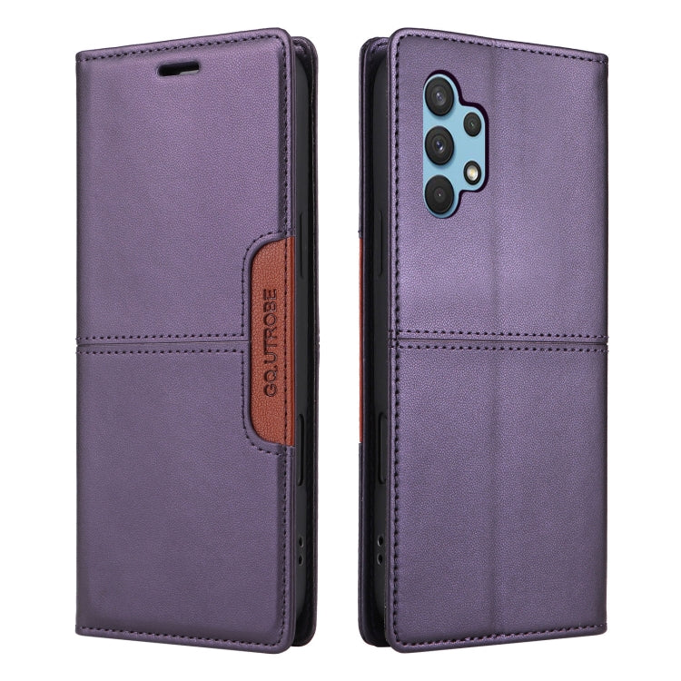 For Samsung Galaxy A32 4G GQUTROBE G01 RFID Anti-theft Leather Phone Case