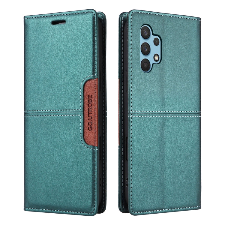 For Samsung Galaxy A32 4G GQUTROBE G01 RFID Anti-theft Leather Phone Case