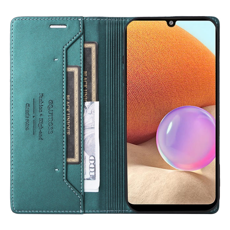 For Samsung Galaxy A32 4G GQUTROBE G01 RFID Anti-theft Leather Phone Case