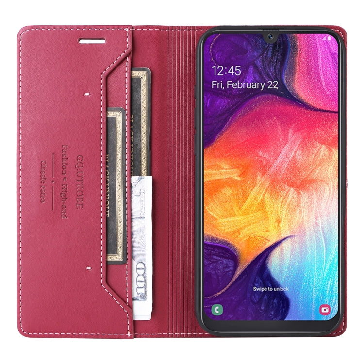 For Samsung Galaxy A50 GQUTROBE G01 RFID Anti-theft Leather Phone Case