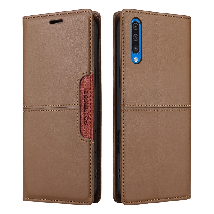 For Samsung Galaxy A50 GQUTROBE G01 RFID Anti-theft Leather Phone Case