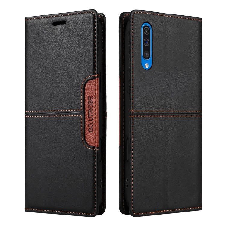 For Samsung Galaxy A50 GQUTROBE G01 RFID Anti-theft Leather Phone Case