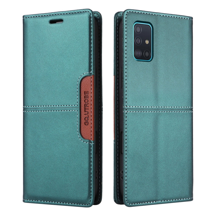 For Samsung Galaxy A51 4G GQUTROBE G01 RFID Anti-theft Leather Phone Case
