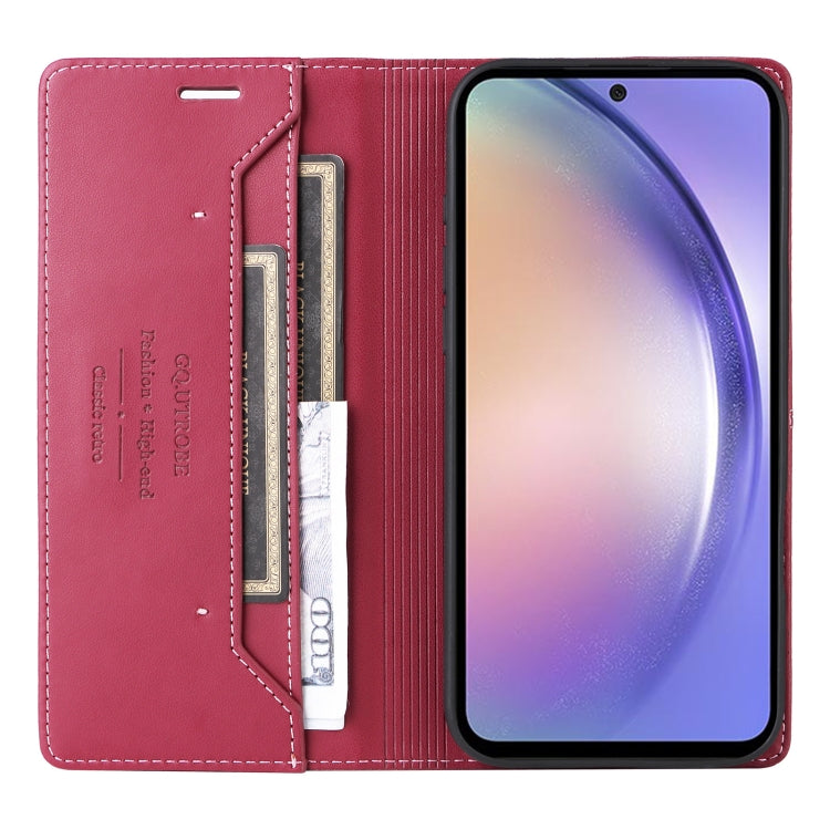 For Samsung Galaxy A54 5G GQUTROBE G01 RFID Anti-theft Leather Phone Case
