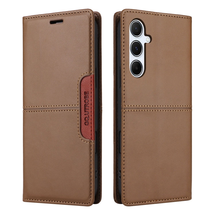 For Samsung Galaxy A55 5G GQUTROBE G01 RFID Anti-theft Leather Phone Case