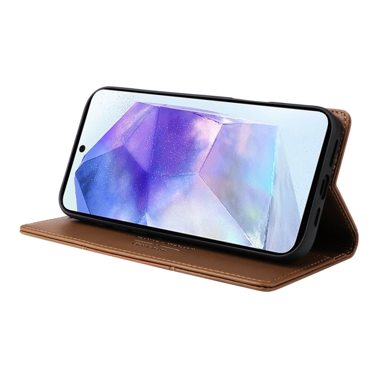 For Samsung Galaxy A55 5G GQUTROBE G01 RFID Anti-theft Leather Phone Case