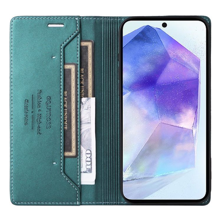 For Samsung Galaxy A55 5G GQUTROBE G01 RFID Anti-theft Leather Phone Case
